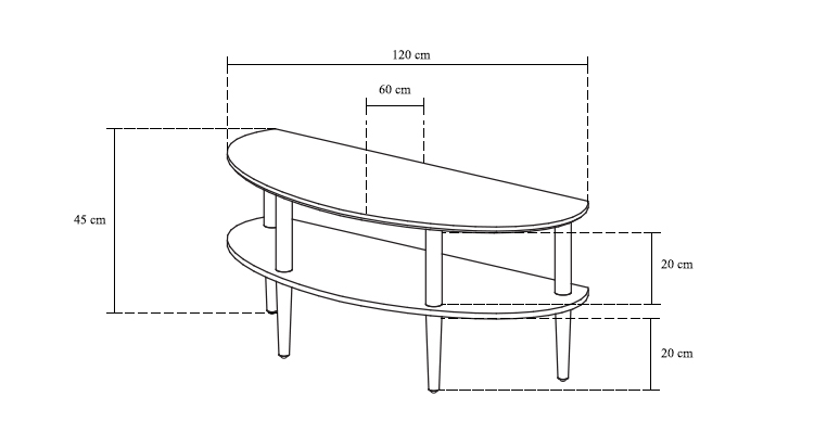 masuta de cafea din stejar dimensiuni