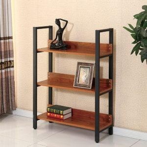 biblioteca cu 3 polite negru cires