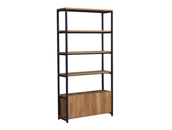 Biblioteca cu 4 polite, un compartiment Naimeed Negru