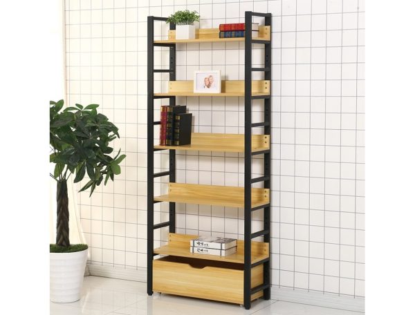Biblioteca cu 5 polite si compartiment