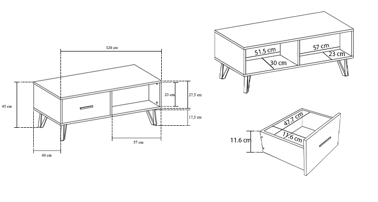 comoda dimensiuni