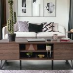 Comoda TV, stil modern, inaltime 50cm, Naimeed TV-6002, Stejar Inchis