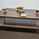 Masuta de cafea, stil modern, inaltime 43cm, Naimeed F51, Nuc