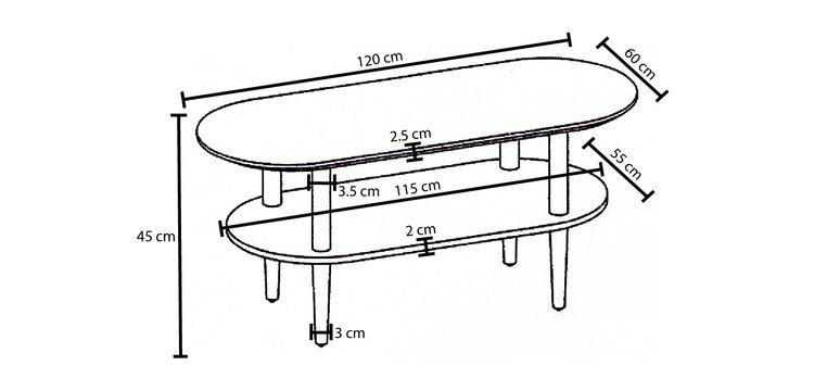 masuta de cafea dimensiuni