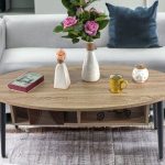 Masuta de cafea, stil modern, inaltime 46cm, Naimeed 801-2, Salcam Deschis