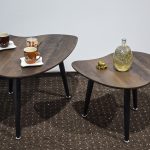 Set 2 masute de cafea, stil modern, Naimeed 636, Stejar Inchis