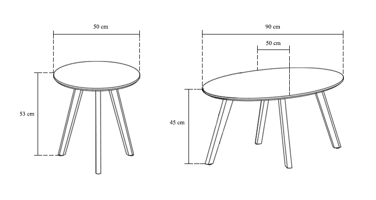 masute de cafea in stil modern dimensiuni