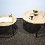Set 2 masute de cafea, stil modern, Naimeed N-221, Mesteacan