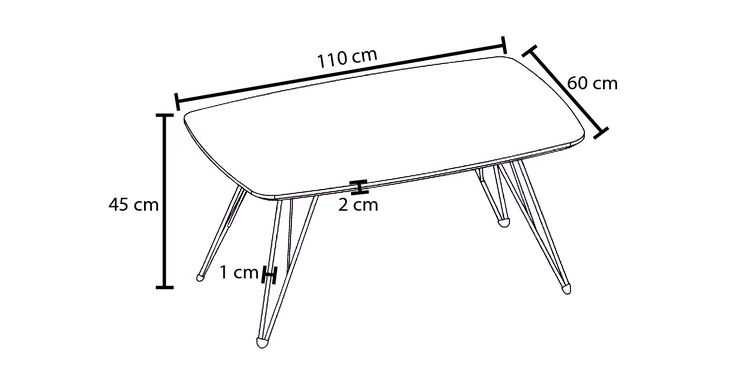 masuta de cafea 45cm dimensiuni